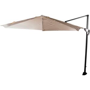 Edenjardin Parasol de exterior con mástil lateral beige de 350 cm