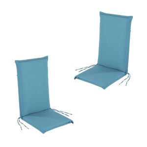 Edenjardin Pack de 2 cojiines para sillón de jardín reclinable estándar turquesa