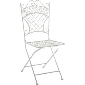 CLP Silla de exterior plegable en Metal Blanco