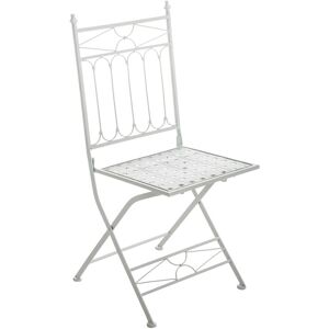 CLP Silla de exterior plegable en Metal Blanco