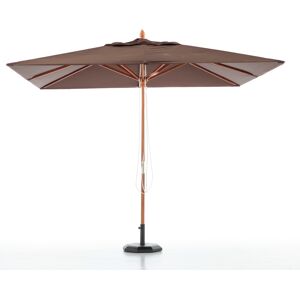 Defora Home Parasol de madera cuadrado 3x3 chocolate