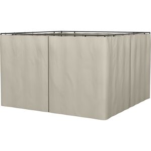 Outsunny Paredes para cenador color beige 302 x 205 cm