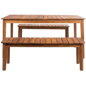 Safavieh Comedor de exterior madera de acacia neutro Safavieh Comedor de exterior madera de acacia neutro