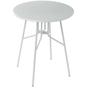 Beliani Mesa de balcón 64 cm 64 cm Metal Gris Beliani Mesa de balcón 64 cm 64 cm Metal Gris