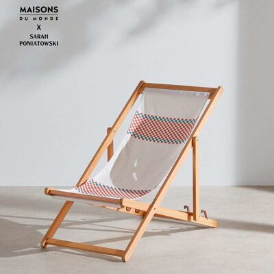 Maisons du Monde Silla plegable de exterior de eucalipto FSC y lona Maisons du Monde Silla plegable de exterior de eucalipto FSC y lona