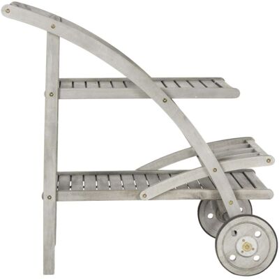 Safavieh Carrito para exteriores de madera de acacia beige Safavieh Carrito para exteriores de madera de acacia beige