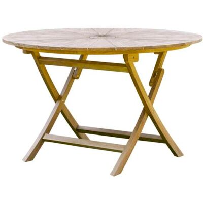 Tikamoon Mesa de jardín plegable de teca maciza para 6 personas Tikamoon Mesa de jardín plegable de teca maciza para 6 personas