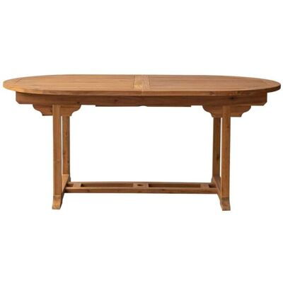 Tikamoon Mesa de jardín ovalada y extensible de acacia maciza para 7/9 personas Tikamoon Mesa de jardín ovalada y extensible de acacia maciza para 7/9 personas