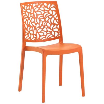 Silla apilable de resina y fibra de vidrio - Duradera moderna Papaya Silla apilable de resina y fibra de vidrio - Duradera moderna Papaya