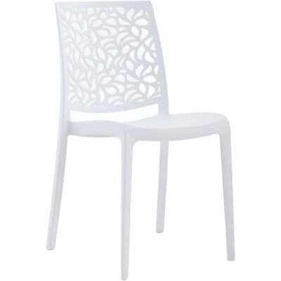 Silla apilable de resina con fibra de vidrio blanca - chair Silla apilable de resina con fibra de vidrio blanca - chair