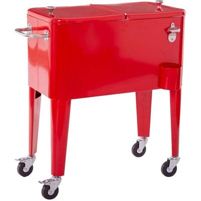 LDK GARDEN Nevera porta hielo fresh roja de 56l LDK GARDEN Nevera porta hielo fresh roja de 56l