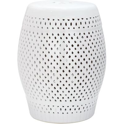 Safavieh Taburete para jardín en cerámica, blanco Safavieh Taburete para jardín en cerámica, blanco