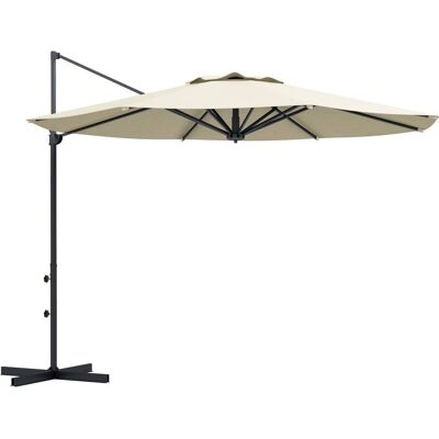 Outsunny Sombrilla de jardín 294x294x242 cm crema Outsunny Sombrilla de jardín 294x294x242 cm crema