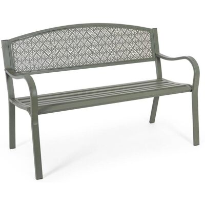 Bizzotto Banco de acero galvanizado verde oscuro Bizzotto Banco de acero galvanizado verde oscuro