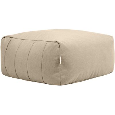 Icon Puf reposapiés modular para jardín en olefina impermeable beige Icon Puf reposapiés modular para jardín en olefina impermeable beige