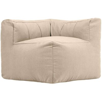Icon Puf sillón de esquina modular para jardín en olefina impermeable beige Icon Puf sillón de esquina modular para jardín en olefina impermeable beige