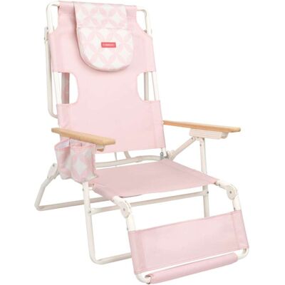 Flamingueo Tumbona silla playa plegable poliester rosa Flamingueo Tumbona silla playa plegable poliester rosa