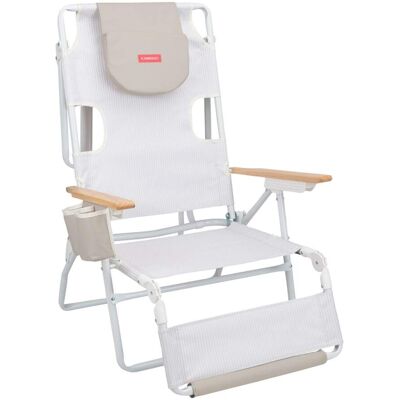Flamingueo Tumbona silla playa plegable poliester beige Flamingueo Tumbona silla playa plegable poliester beige