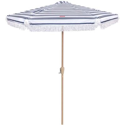 Flamingueo Sombrilla jardín rayas grande poliéster 235x270cm azul Flamingueo Sombrilla jardín rayas grande poliéster 235x270cm azul