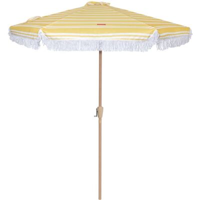 Flamingueo Sombrilla jardín rayas grande poliéster 235x270cm amarillo Flamingueo Sombrilla jardín rayas grande poliéster 235x270cm amarillo