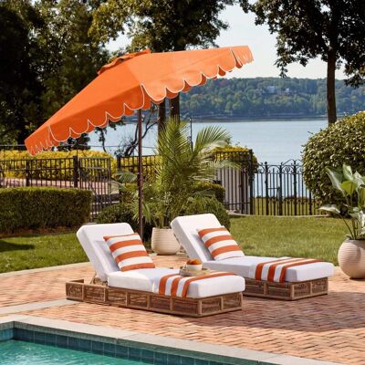 Safavieh Sombrilla en 100% poliéster/aluminio, naranja Safavieh Sombrilla en 100% poliéster/aluminio, naranja