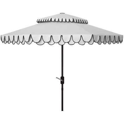 Safavieh Sombrilla de metal blanco Safavieh Sombrilla de metal blanco
