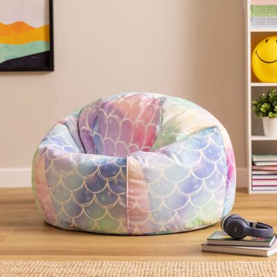 Icon Puf infantil clásico para interior y exterior con estampado de sirena Icon Puf infantil clásico para interior y exterior con estampado de sirena