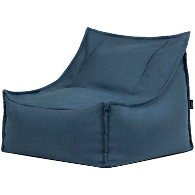Icon Puf sillón de exterior en olefina impermeable azul denim Icon Puf sillón de exterior en olefina impermeable azul denim