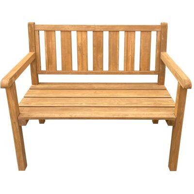 Axi Banco de jardín de madera marrón, para 2 personas, 110 cm Axi Banco de jardín de madera marrón, para 2 personas, 110 cm