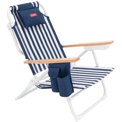 Flamingueo Silla playa reclinable 5 posiciones aluminio azul Flamingueo Silla playa reclinable 5 posiciones aluminio azul
