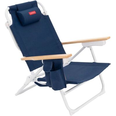 Flamingueo Silla playa reclinable 5 posiciones aluminio azul Flamingueo Silla playa reclinable 5 posiciones aluminio azul