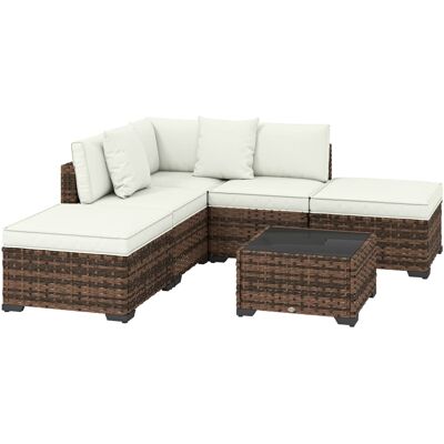 Outsunny Conjunto de jardín 200x200x63 cm marrón Outsunny Conjunto de jardín 200x200x63 cm marrón