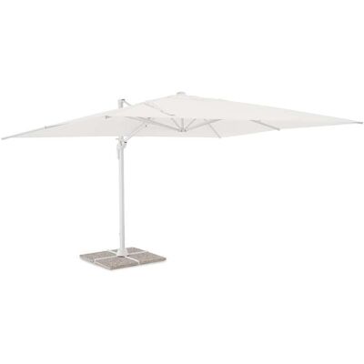Bizzotto Sombrilla de aluminio blanco de 3x4 Bizzotto Sombrilla de aluminio blanco de 3x4