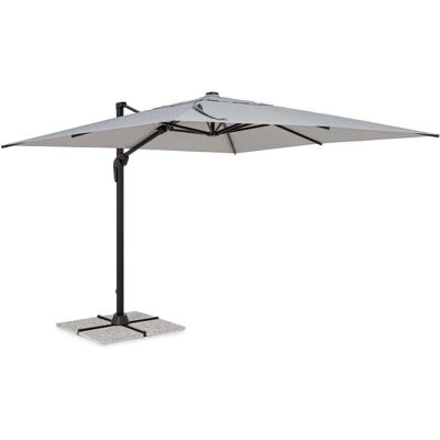 Bizzotto Sombrilla de aluminio gris de 3x3 brazos Bizzotto Sombrilla de aluminio gris de 3x3 brazos