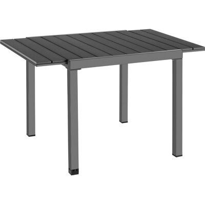 Tectake Mesa de jardín extensible, aluminio, 4 a 6 plazas, , 180 cm, negro Tectake Mesa de jardín extensible, aluminio, 4 a 6 plazas, , 180 cm, negro