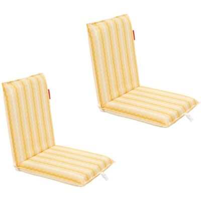Flamingueo Pack de 2 sillas de playa plegables Amarillo Flamingueo Pack de 2 sillas de playa plegables Amarillo
