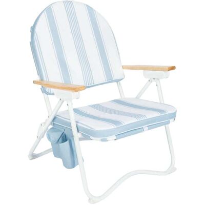 Flamingueo Silla playa reclinable acolchada azul Flamingueo Silla playa reclinable acolchada azul