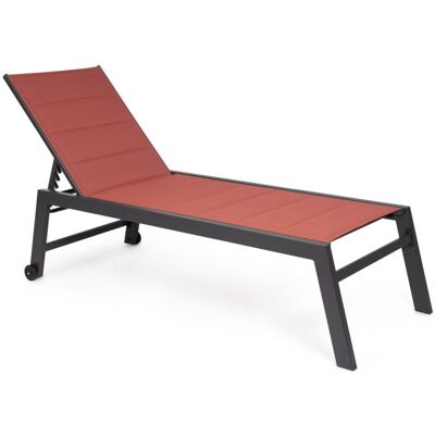 Bizzotto Tumbona aluminio rojo antracita Bizzotto Tumbona aluminio rojo antracita