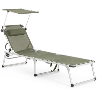 Bizzotto Tumbona aluminio reclinable verde Bizzotto Tumbona aluminio reclinable verde