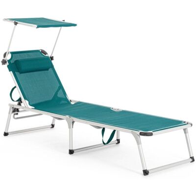 Bizzotto Tumbona aluminio reclinable azul Bizzotto Tumbona aluminio reclinable azul