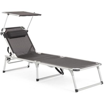 Bizzotto Tumbona aluminio reclinable antracita Bizzotto Tumbona aluminio reclinable antracita
