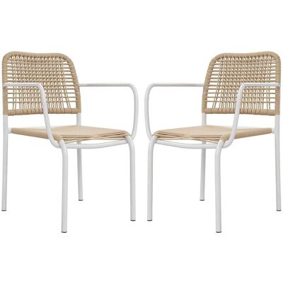 Unique Silla de jardín metal beige Unique Silla de jardín metal beige