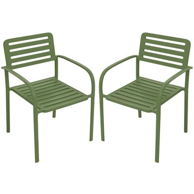 Unique Silla de jardín metal verde Unique Silla de jardín metal verde