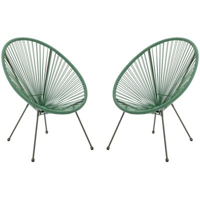 Unique Sillón de jardín resina caqui, verde Unique Sillón de jardín resina caqui, verde