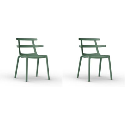 Resol Sillas tokyo plástico verde (pack de 2) Resol Sillas tokyo plástico verde (pack de 2)