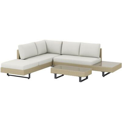 Outsunny Conjunto de jardín 236x196x59 cm beige Outsunny Conjunto de jardín 236x196x59 cm beige