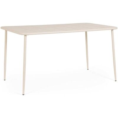 Bizzotto Mesa de acero 140x80 champán Bizzotto Mesa de acero 140x80 champán
