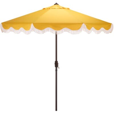 Safavieh Sombrilla de metal amarillo Safavieh Sombrilla de metal amarillo