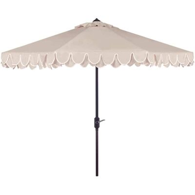 Safavieh Sombrilla de metal beige/blanco Safavieh Sombrilla de metal beige/blanco
