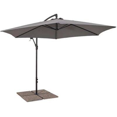Bizzotto Sombrilla de aluminio antracita/gris de 3 m Bizzotto Sombrilla de aluminio antracita/gris de 3 m